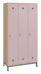 SSLN - 180 - 90 šatní skříň 3-dvéřová, 1800x900x400 mm, kovové nohy, korpus bříza irská, dvířka past